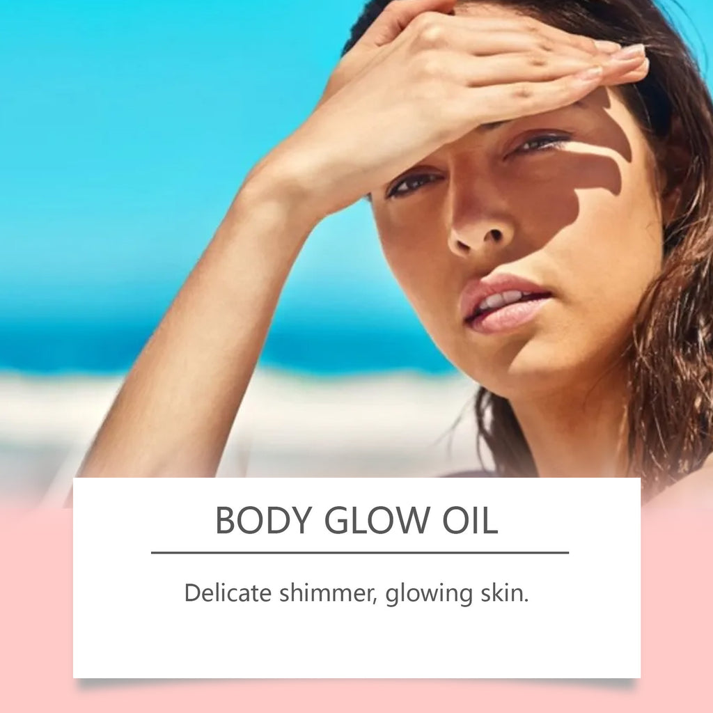 ✨🥥Copper Coconut Glitter Body Oil SPF 45 — Glow & Protect🥥✨️