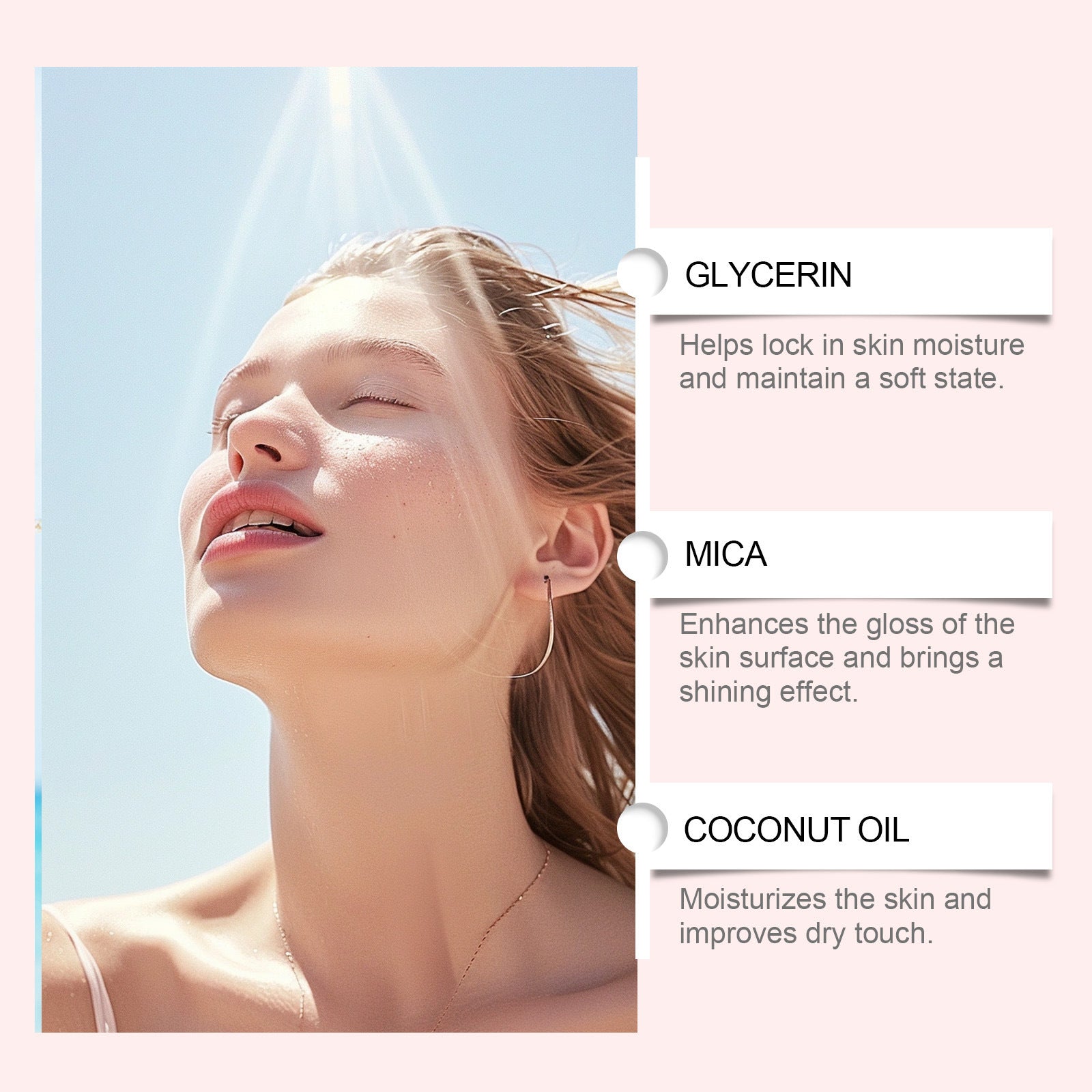 ✨🥥Copper Coconut Glitter Body Oil SPF 45 — Glow & Protect🥥✨️