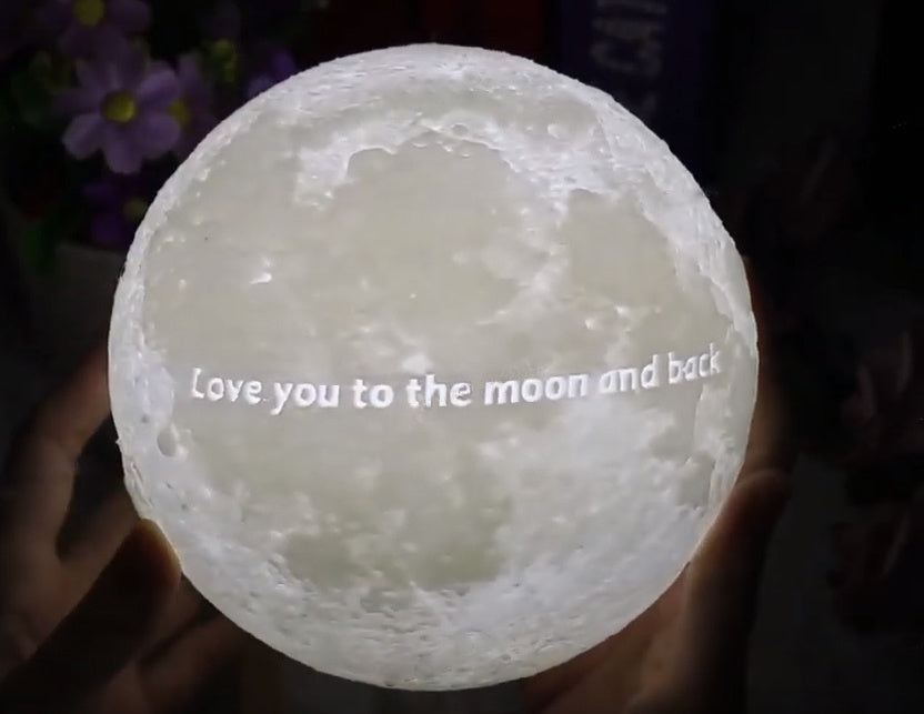 🌕 Custom 3D Moon Lamp — Your Memories, Illuminated ✨