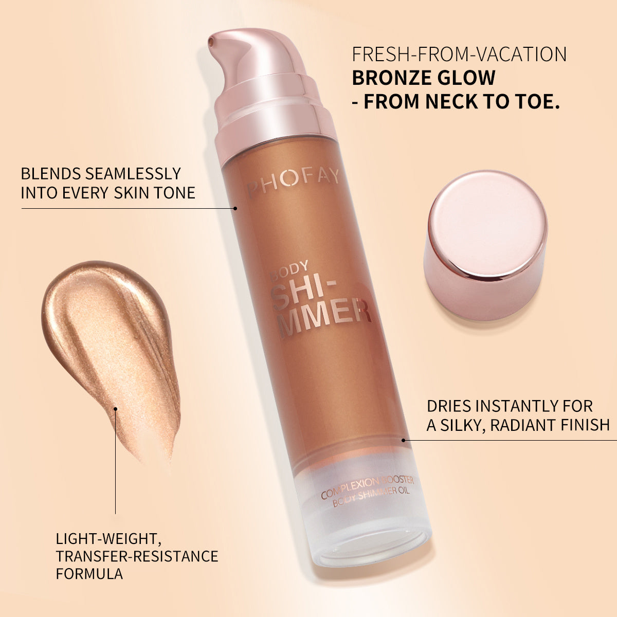 ✨ PHOFAY Body Shimmer Oil – Glow That Never Quits ☀️