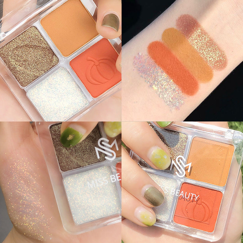 🌸 Mini Four-Color Eyeshadow Palette — Small but Magical ✨