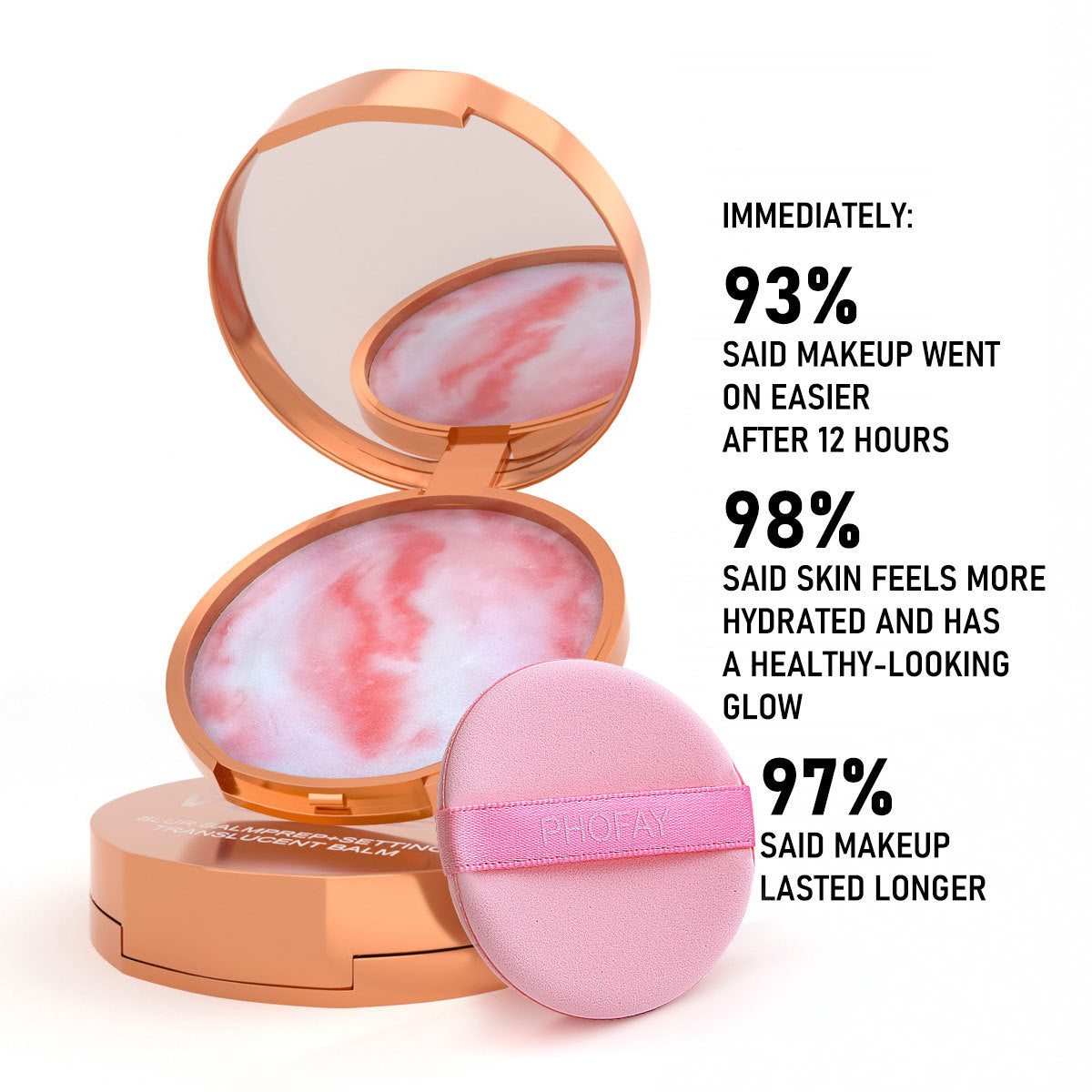 🌬️ PHOFAY Waterproof Oil Control Setting Cream – Matte & Makeup-Locking 🩷