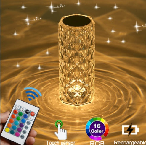 ✨ Crystal Diamond Lamp – Rechargeable Glow Magic 💎