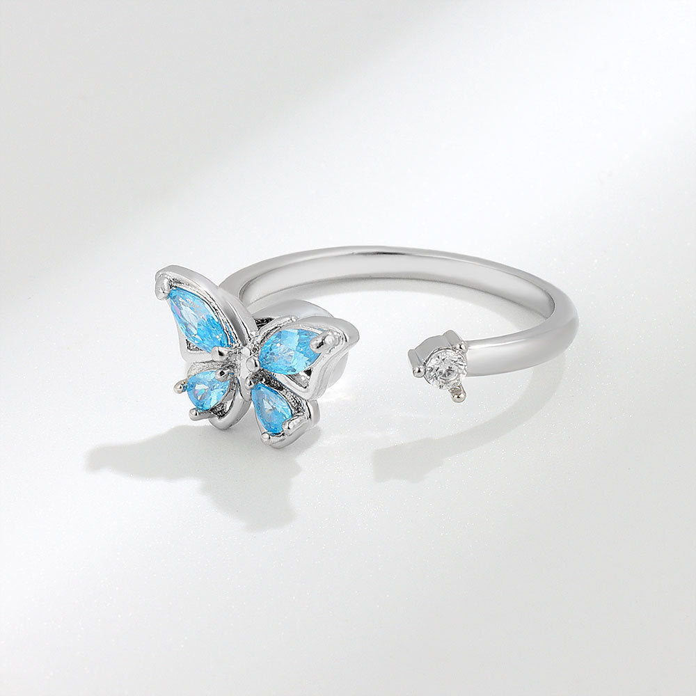🦋 S925 Sterling Silver Butterfly Spinning Ring — Grace, Calm & Feminine Energy ✨
