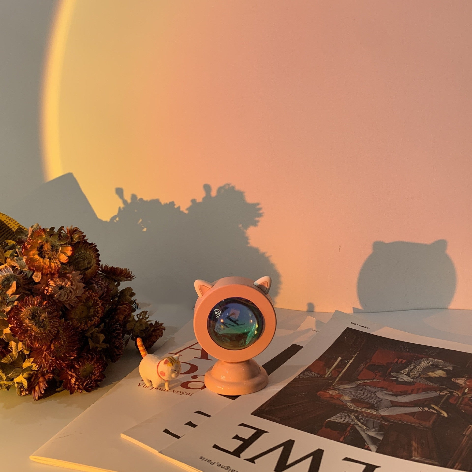 🌅 Mini Sunset Projection Lamp — Your Room, More Aesthetic home 🌈💛