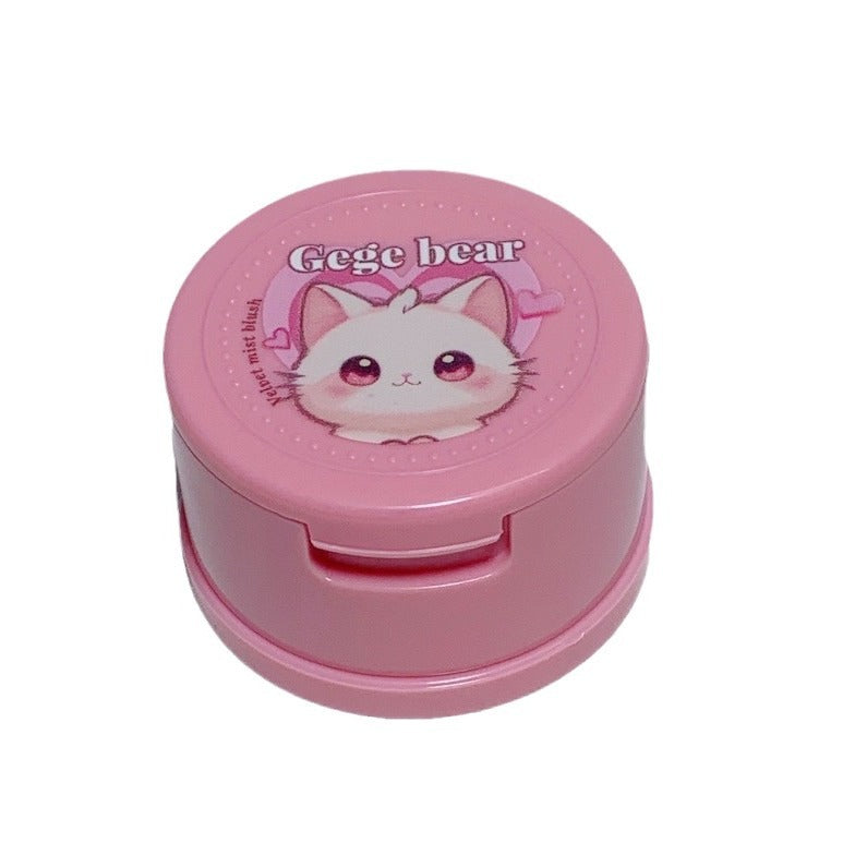 🐾🩷Kawaii Cat Cushion Blush — With Powder Puff 🩷🐾