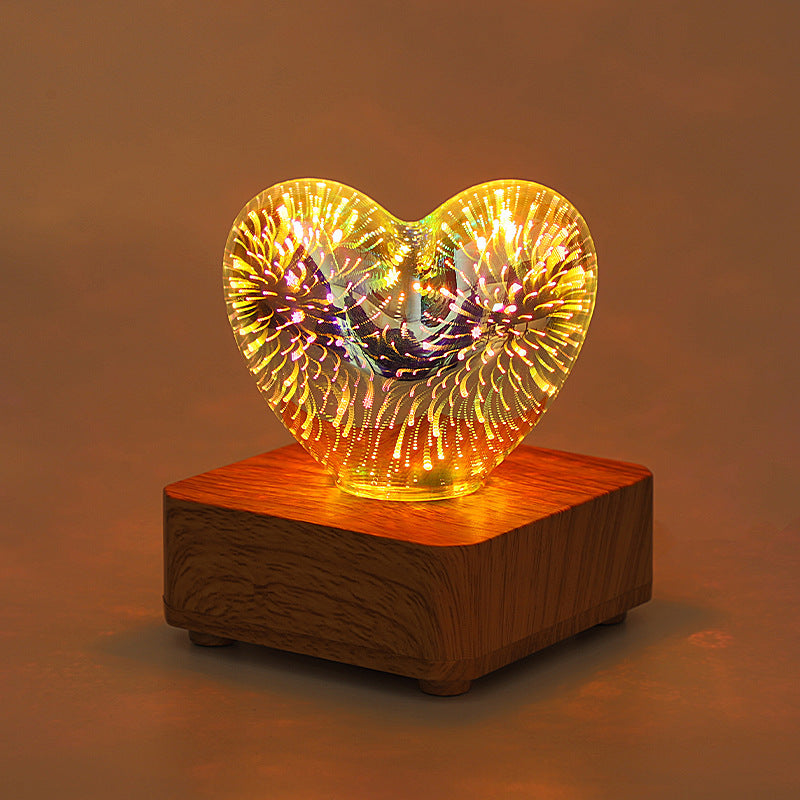 ❤️ 3D Love Glass Night Lamp — Romantic Glow for Your Space ✨