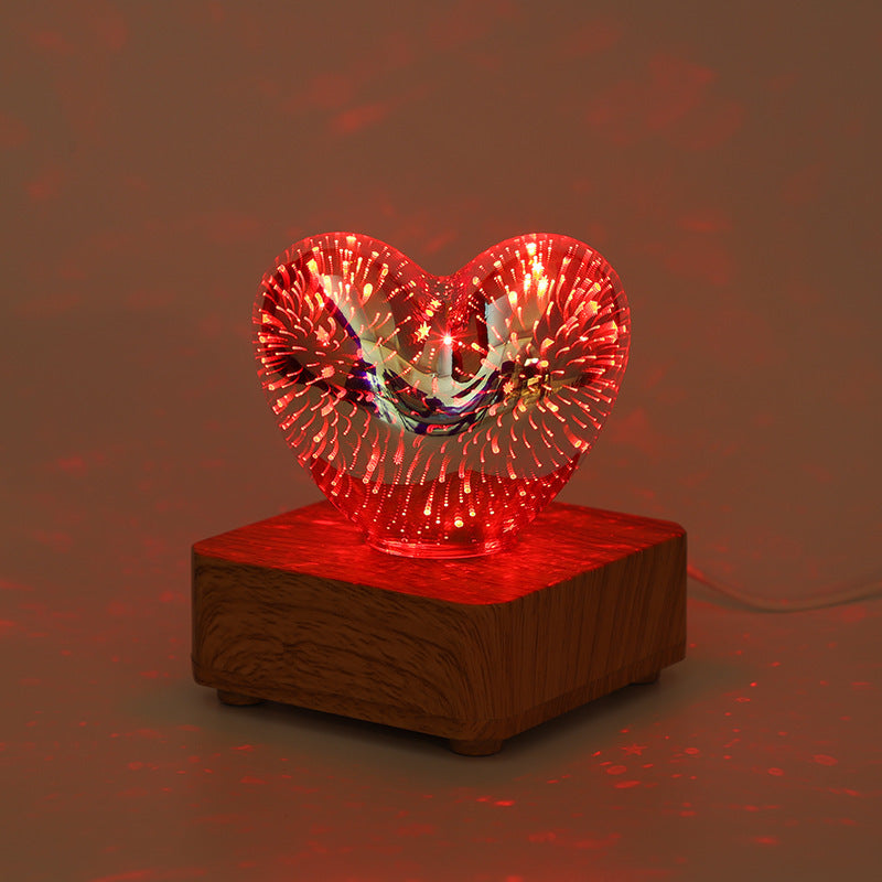 ❤️ 3D Love Glass Night Lamp — Romantic Glow for Your Space ✨