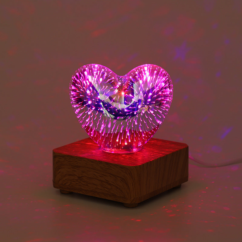 ❤️ 3D Love Glass Night Lamp — Romantic Glow for Your Space ✨