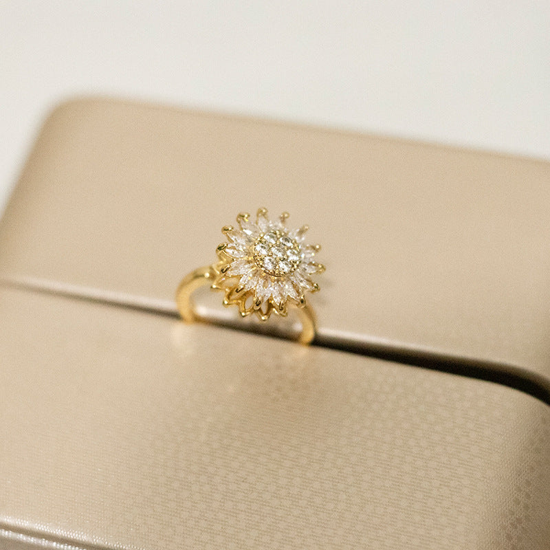 ☀️Sunflower Spinner Ring – Anxiety Relief & Decompression 🌻✨