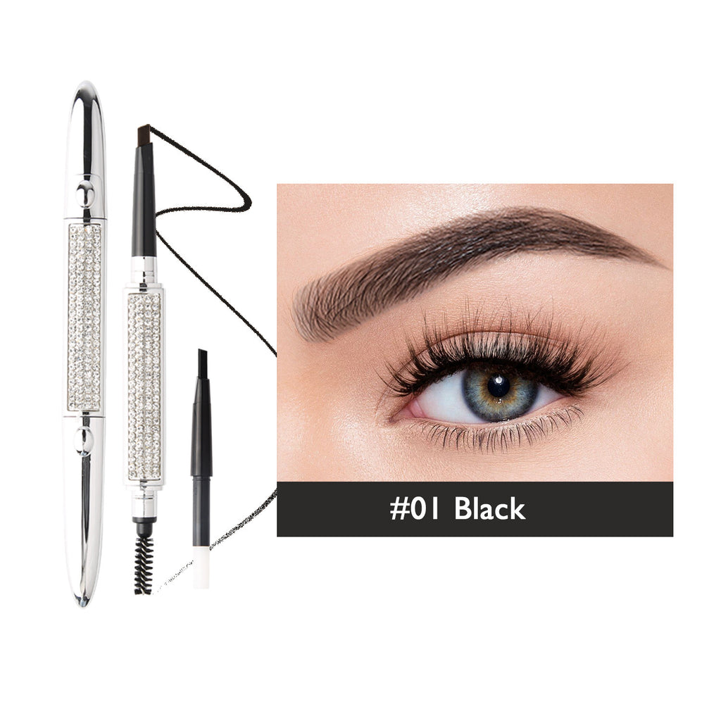 💎Sky Silver Double-Head Eyebrow Pencil — Long-Lasting & Smudge-Proof ✨