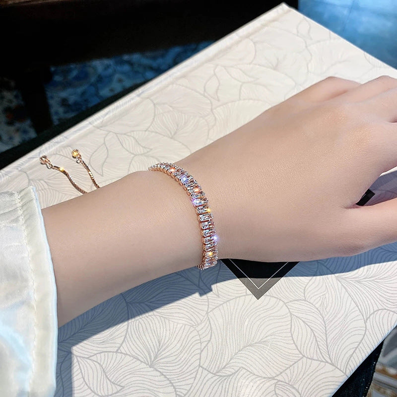Elegant Rhinestone Chain Bracelet 💎 Sparkling Fashion Style ✨️