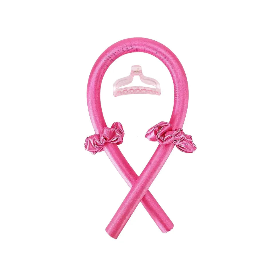 🌀 Heatless Curling Rod Headband — Natural Soft Waves 🐆