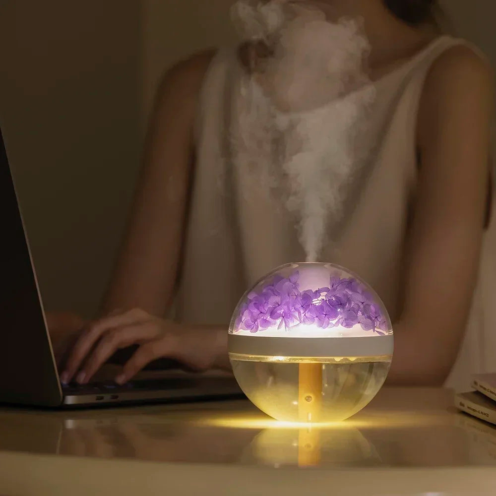 🌸 Flower LED Air Humidifier💧✨️