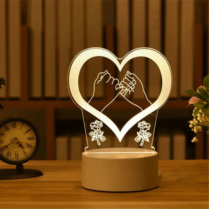 ❤️ 3D Love LED Lamp – Where Light Meets Emotion ✨️