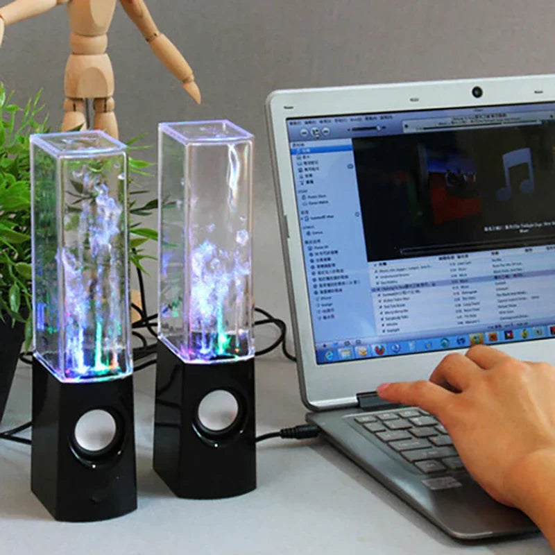 💦 LED Dancing Water Speakers – Music Fountain Stereo (2PCS) 🎶💜