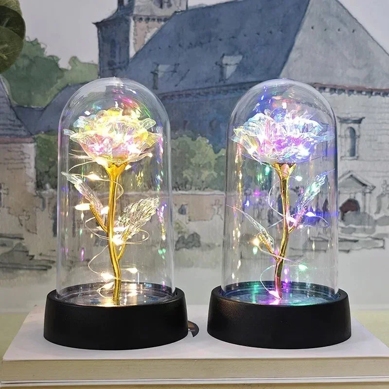 ✨ LED Simulated Rose Flower – Romantic Valentine’s Day Night Light 🌹