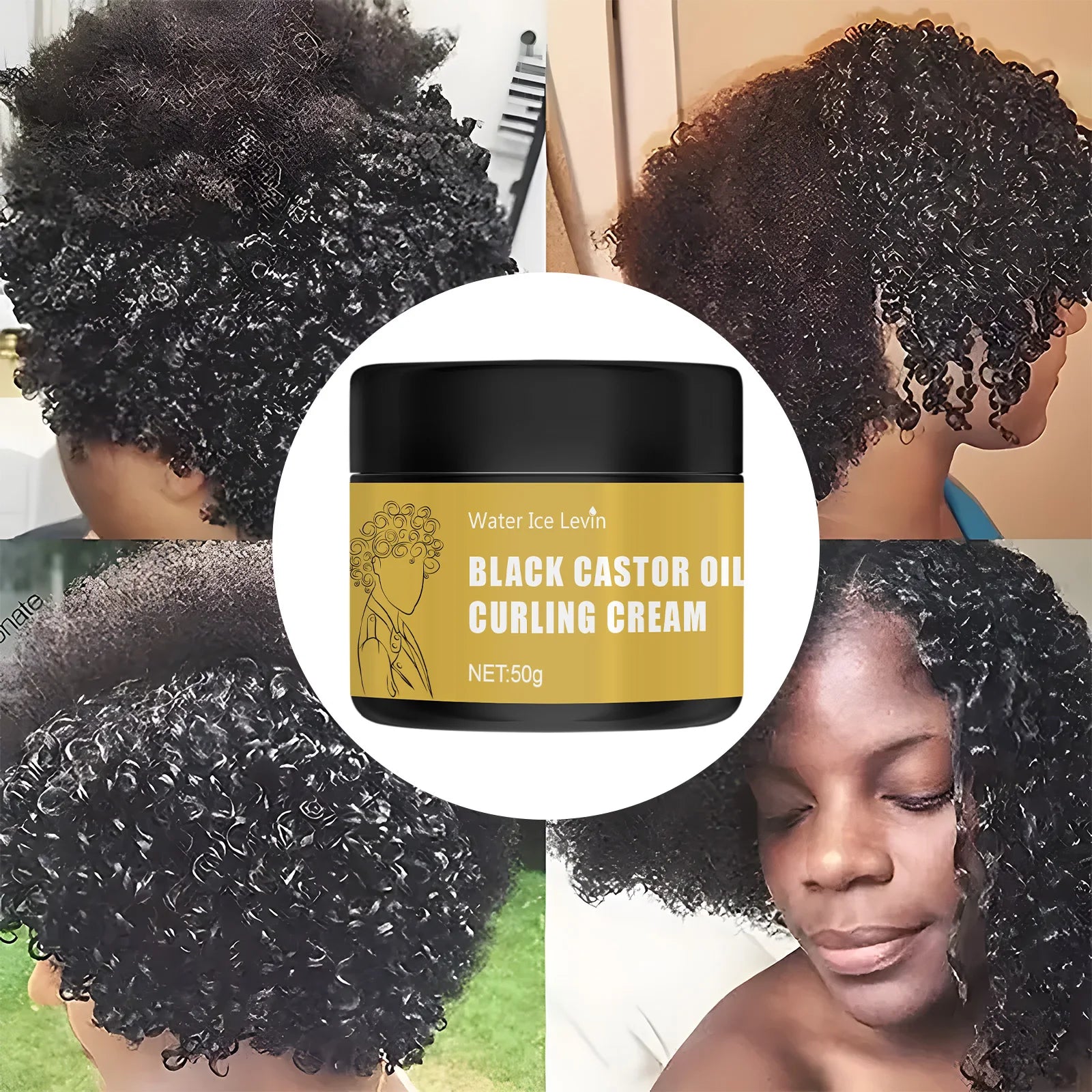 🌀🖤Black Castor Oil Curl Detangling Cream-Deep Moisture•Curl Control 🖤