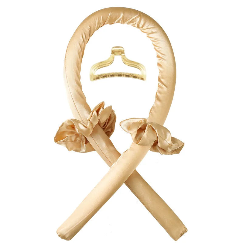🌀 Heatless Curling Rod Headband — Natural Soft Waves 🐆