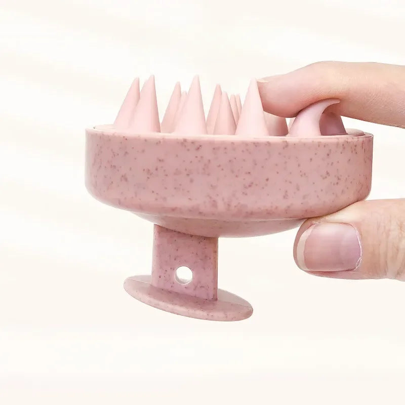 💧Silicone Scalp Massage Shampoo Brush- 🫧🩷