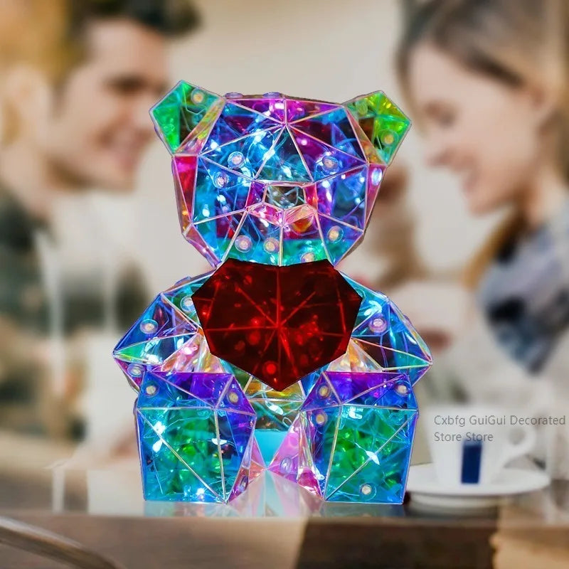 🌟 15CM Loving Glowing Bear – Magical Valentine’s Day Gift 💖🐻