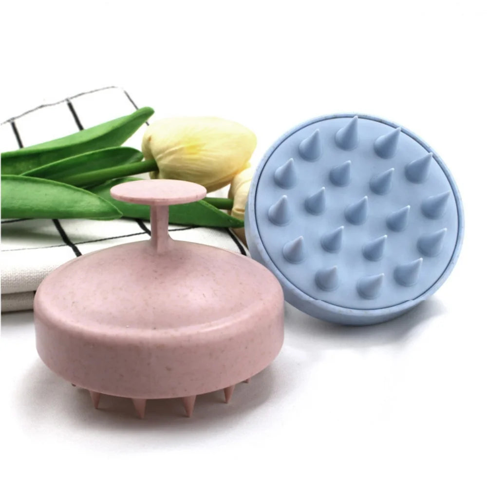 💧Silicone Scalp Massage Shampoo Brush- 🫧🩷