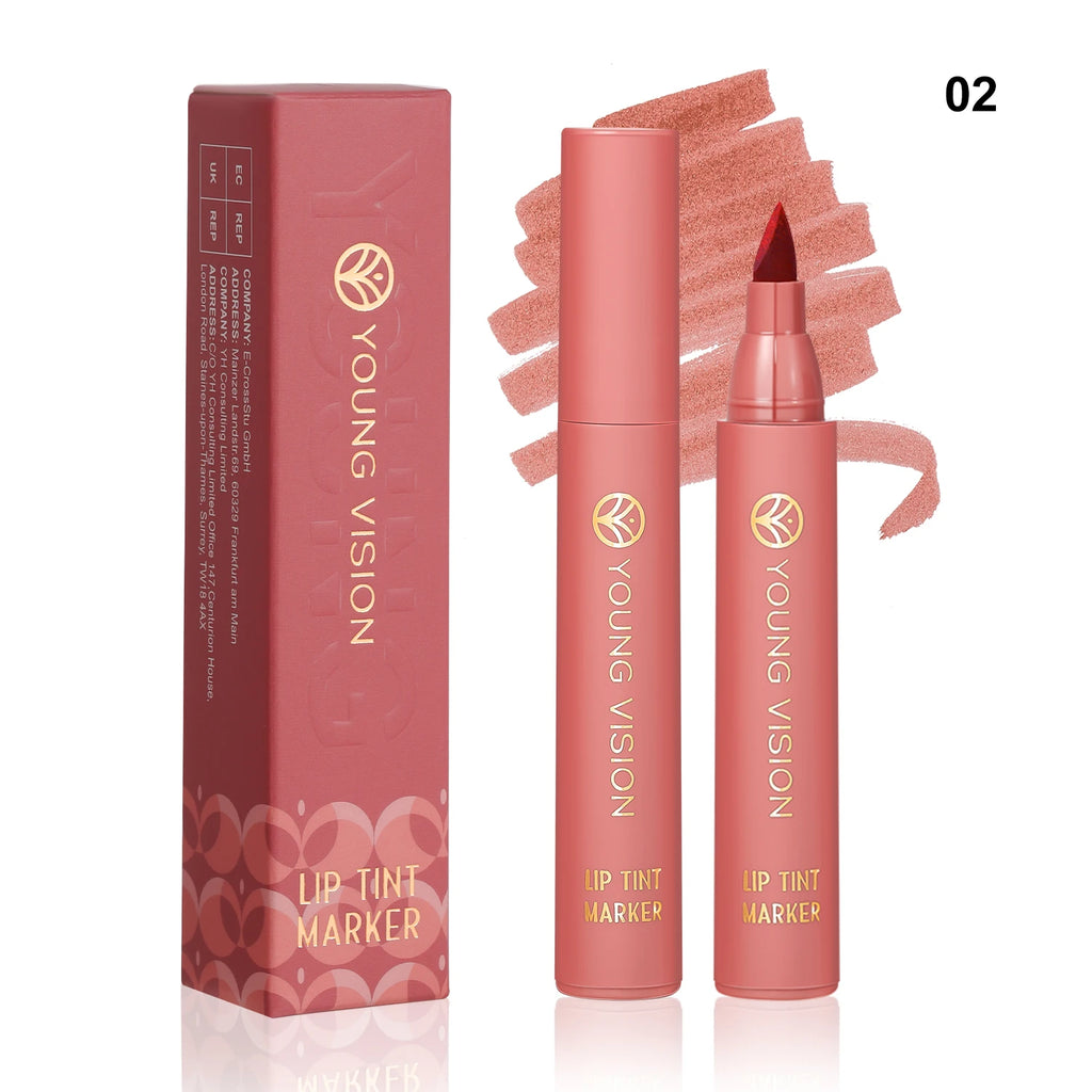 💋 Lip Tint Pen – Matte Water Lipstick & Lip Stain Combo ♥️