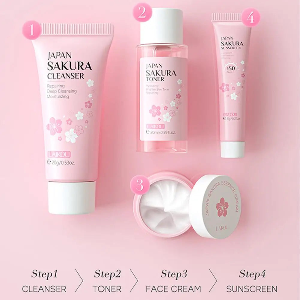 ✨ Sakura Skin Care Travel Set 🌸💧