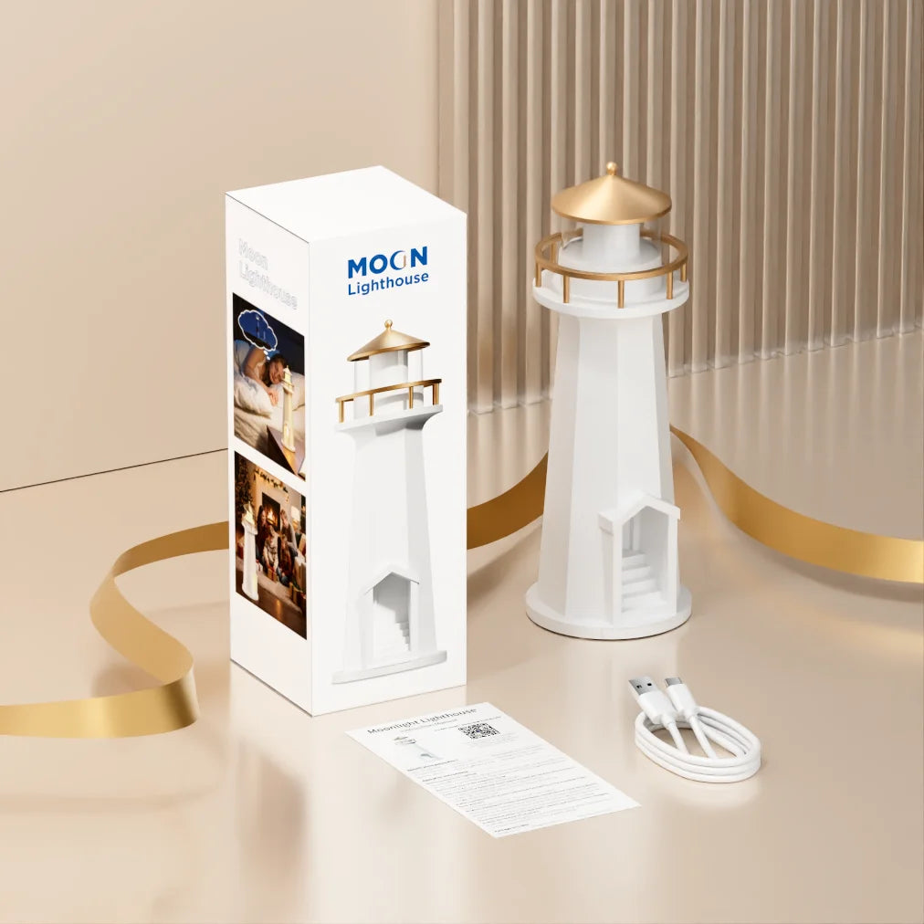 🌕 Lighthouse Moon Projection and Bluetooth Speakers Lamp – Where Light Meets Magic ✨️