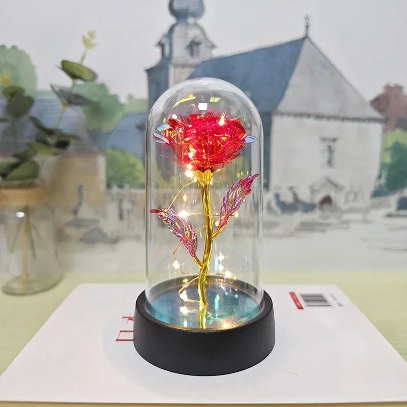 ✨ LED Simulated Rose Flower – Romantic Valentine’s Day Night Light 🌹