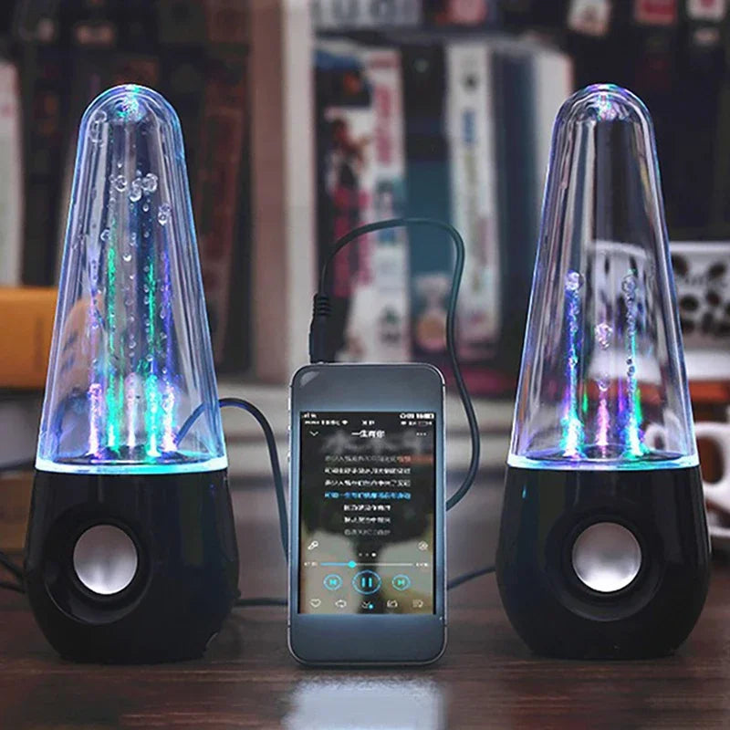 💦 LED Dancing Water Speakers – Music Fountain Stereo (2PCS) 🎶💜
