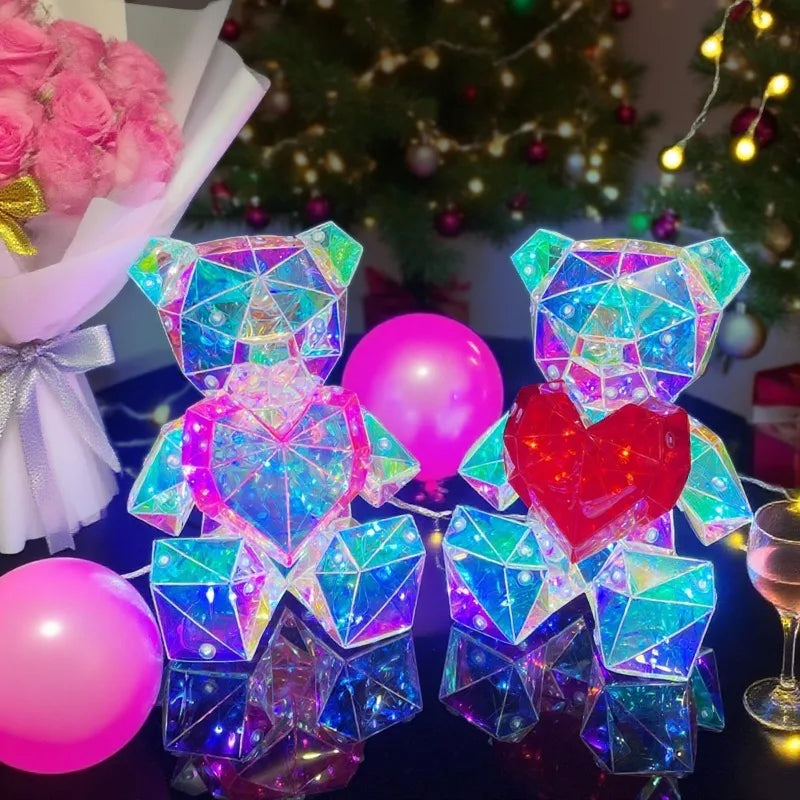 🌟 15CM Loving Glowing Bear – Magical Valentine’s Day Gift 💖🐻