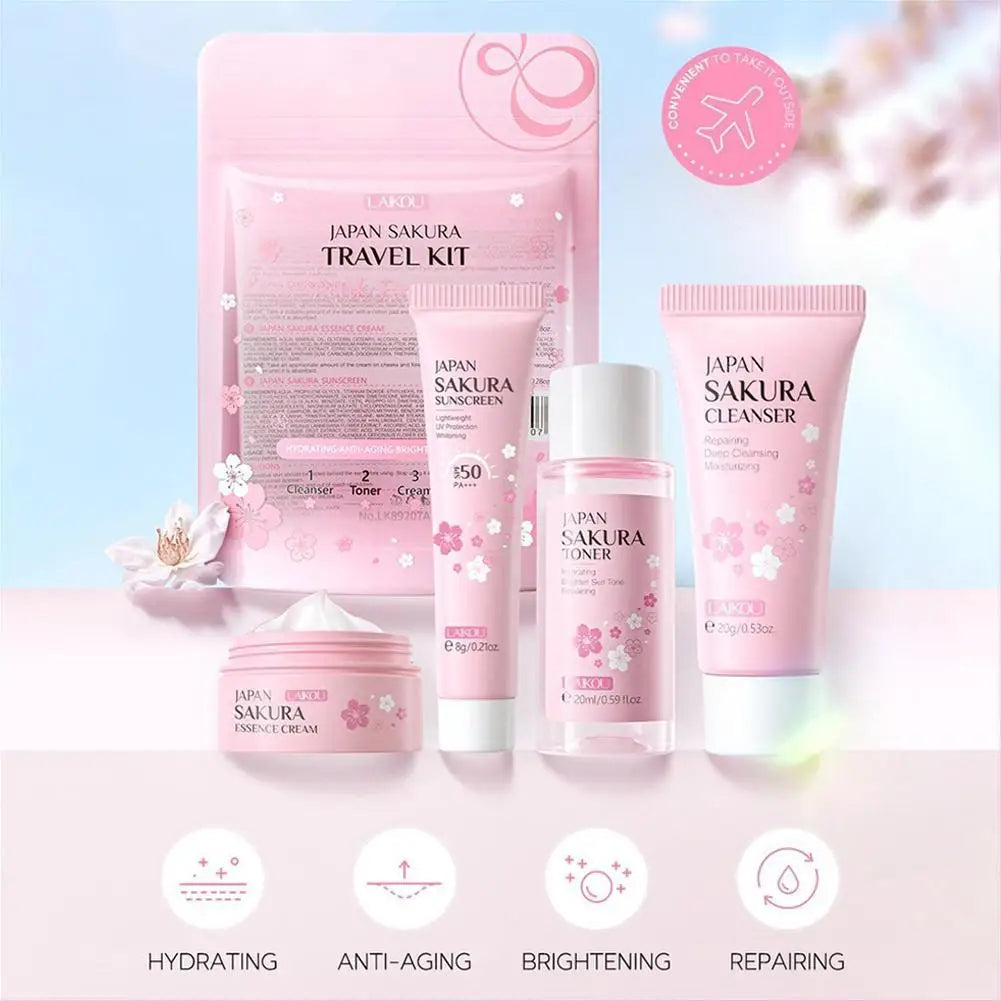 ✨ Sakura Skin Care Travel Set 🌸💧