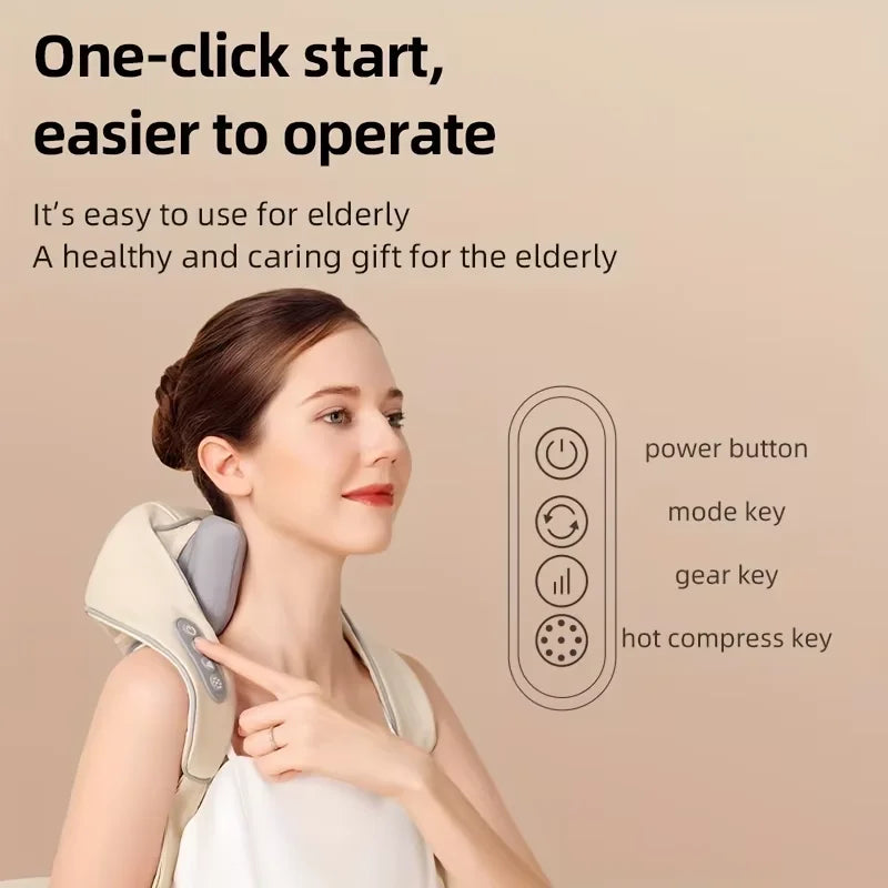 🌸 Wireless Neck & Shoulder Massager – Deep Relaxation Anytime 💆🏻‍♀️