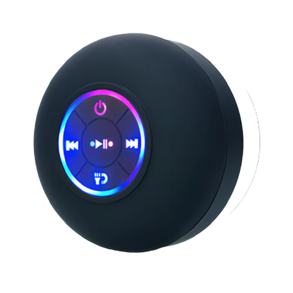 🔊✨ Portable Wireless Bluetooth Speaker – LED, Waterproof & Suction Cup Mini Stereo 💖