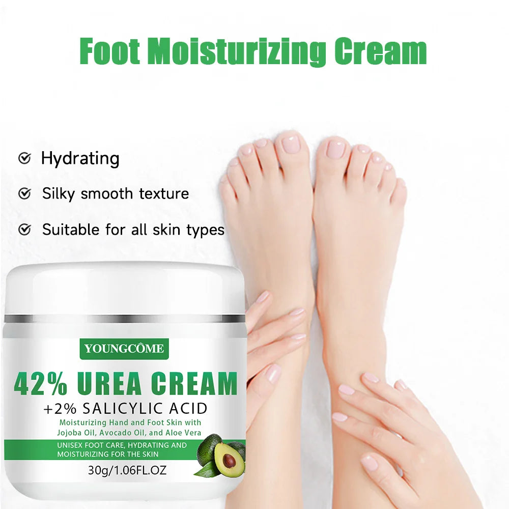 🦶YOUNGCOME 42% Urea + 2% Salicylic Acid Avocado Foot Cream 🥑✨