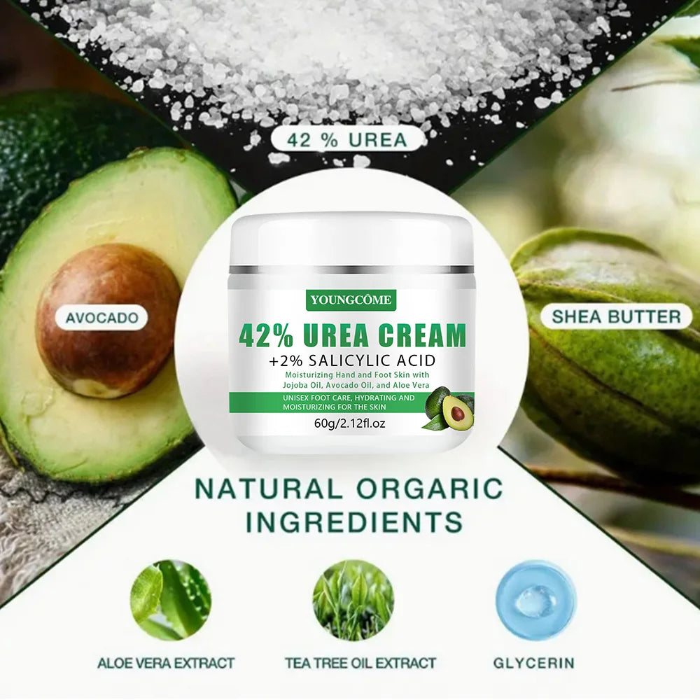 🦶YOUNGCOME 42% Urea + 2% Salicylic Acid Avocado Foot Cream 🥑✨