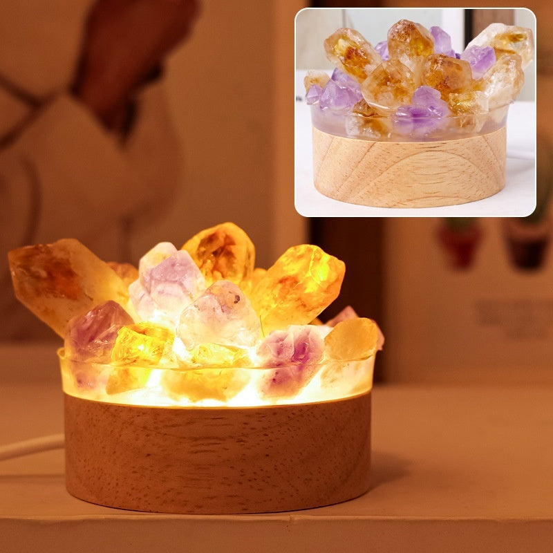 ✨️💜Natural Crystal Night Lamp 💜✨️