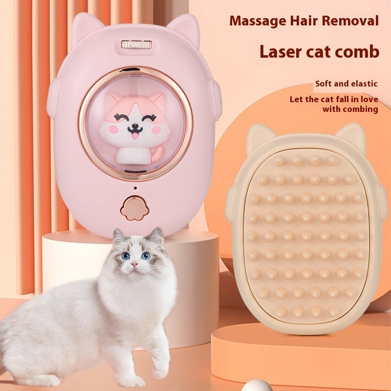 🐾 Multifunctional Pet Comb – Laser & Hair Brush for Cats💛🩷