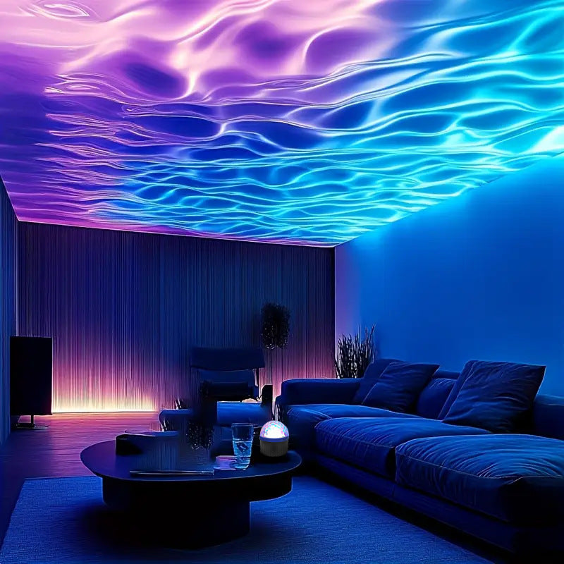 🌊 Ocean Wave Projection Lamp — Rotating Dream Night Light ✨