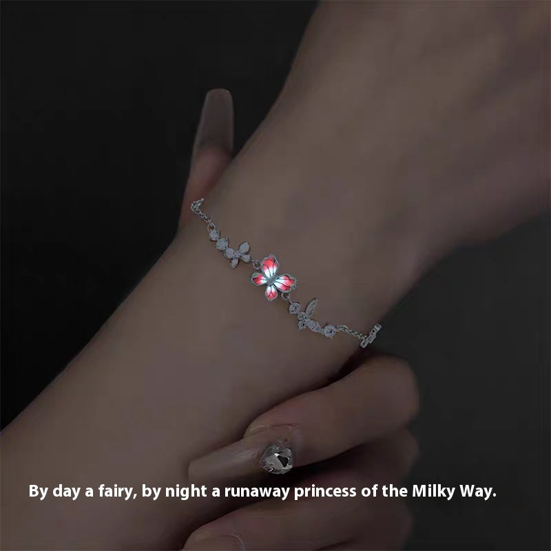 🩷Dreamy Glow Butterfly Bracelet 🦋 Light-Up Wrist Jewelry ✨️