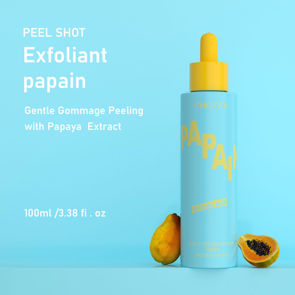 🍍 PHOFAY Gentle Peeling Solution – Papaya Enzyme + AHA & BHA 🌸