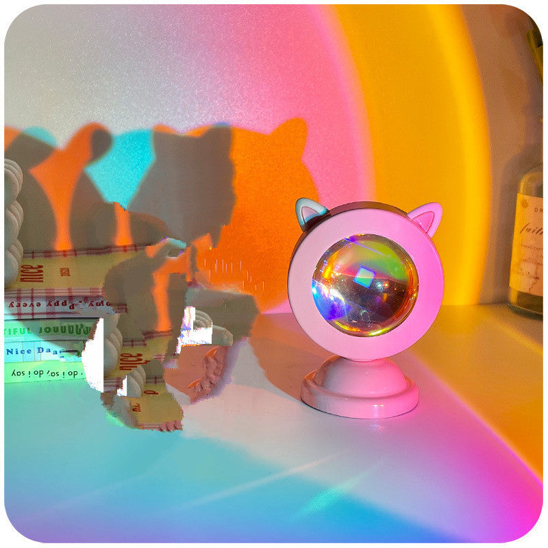 🌅 Mini Sunset Projection Lamp — Your Room, More Aesthetic home 🌈💛