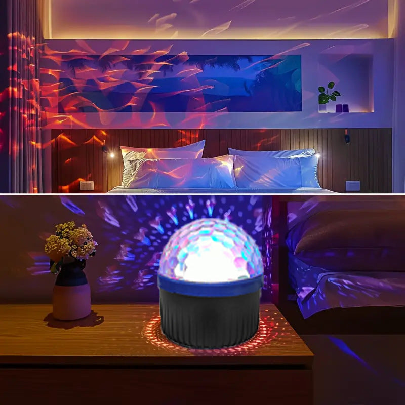 🌊 Ocean Wave Projection Lamp — Rotating Dream Night Light ✨