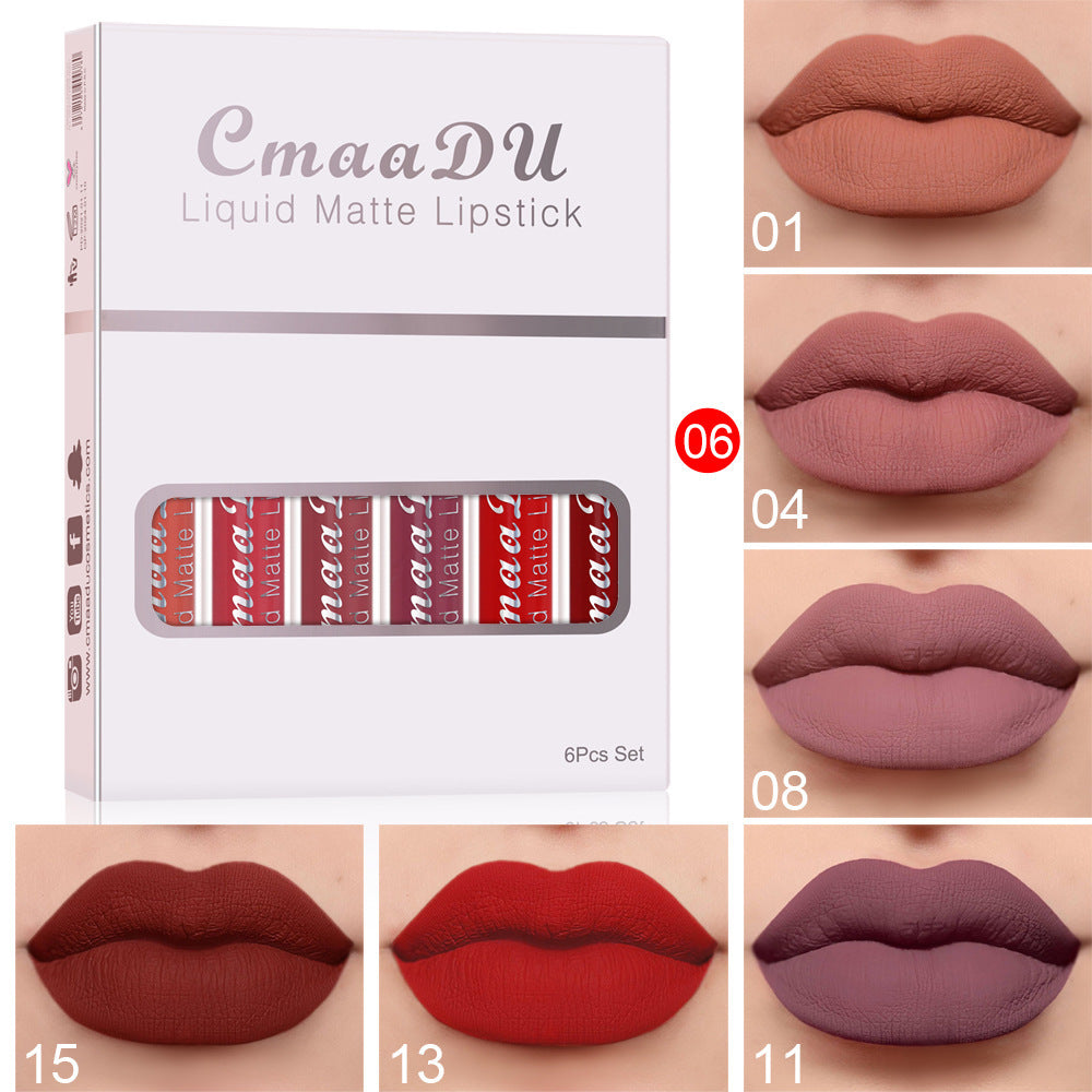 💄 Velvet Matte Lip Kit – 6 Shades, Waterproof & Long-Lasting 🔥❤️