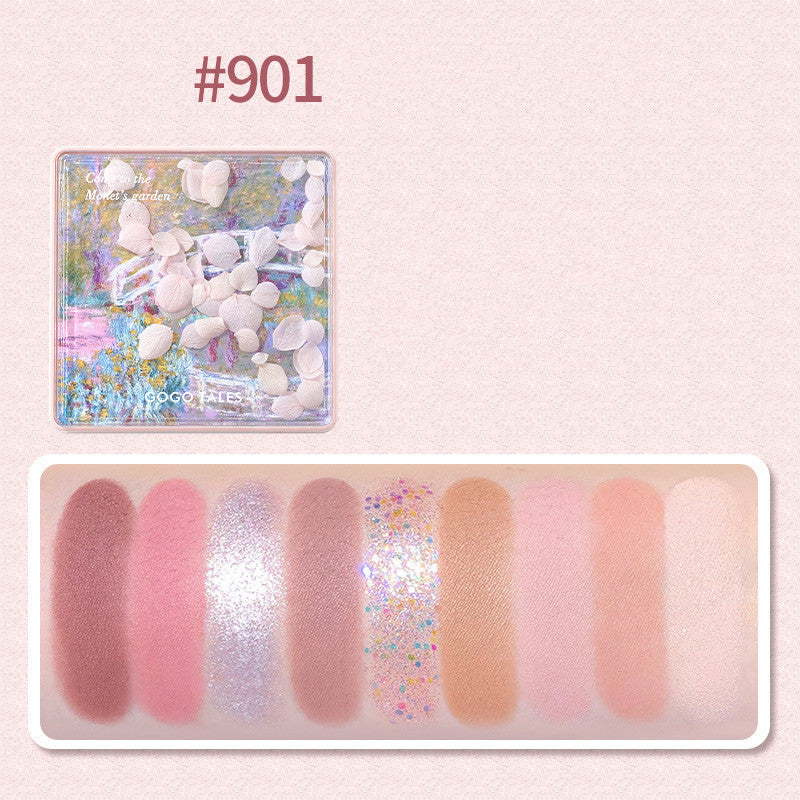 Gogo Tales Chic Multi-Finish Eyeshadow Palette – Matte, Pearl & Glitter Shades 🌸💖