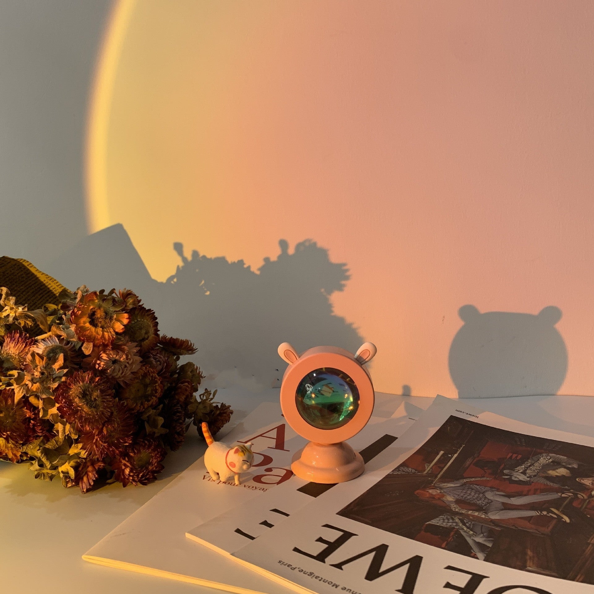 🌅 Mini Sunset Projection Lamp — Your Room, More Aesthetic home 🌈💛