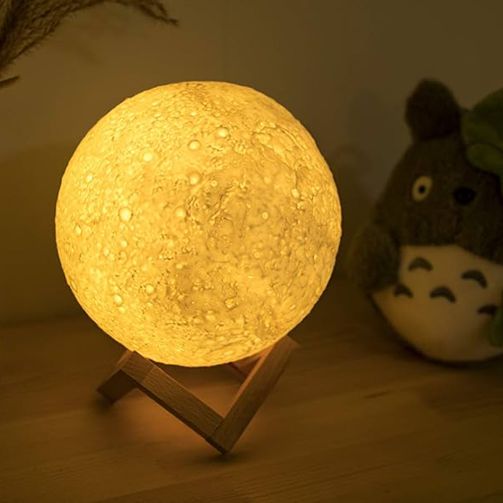 🌛 3D Moon Lamp ✨ – Rechargeable LED Night Light | Perfect Gift for Any Occasion 💞