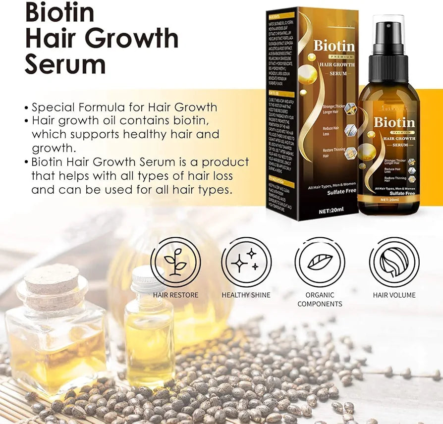 Biotin Hair Growth Spray 🌿 Strength & Anti-Breakage Formula 🌸