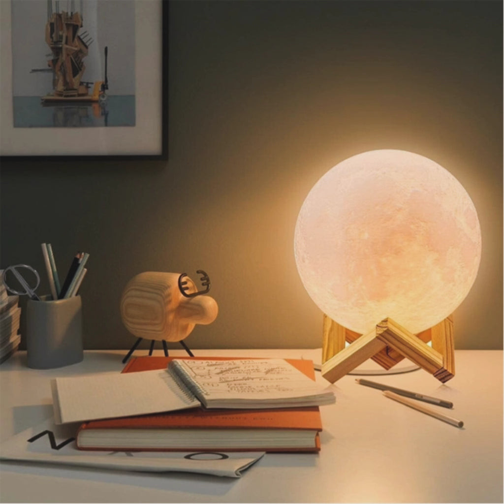 🌛 3D Moon Lamp ✨ – Rechargeable LED Night Light | Perfect Gift for Any Occasion 💞